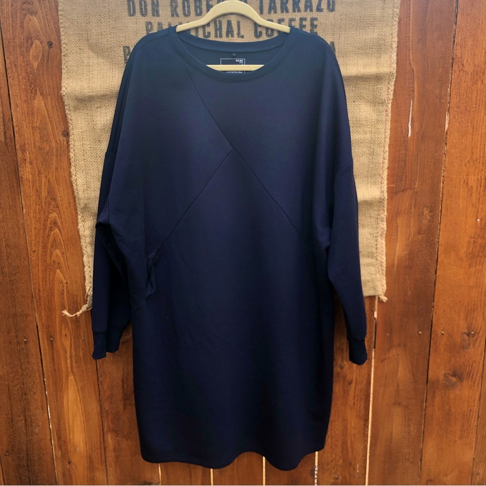 Universal Standard Game Iris Navy Sweatshirt Dress